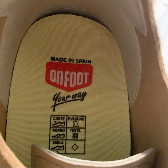 On Foot 14001 Sneaker perforated leather Spain tan women's size 9 cushioned shoe - Picture 8 of 10